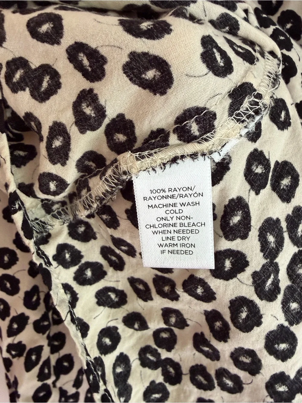 Loft Floral Poppy Print V Neck Long Sleeve Blouse Size M - Picture 5 of 5